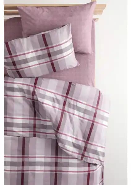 Favora Ekoseli Lastikli Pamuklu Tek Kişilik Nevresim Takımı Yatak Odası Şıklığı ve Konforu