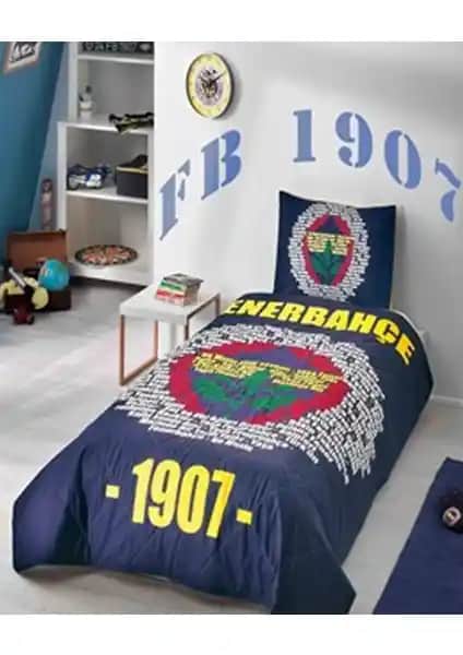 Fenerbahçe Marşlı Logo Tek Kişilik Ranforce Yatak Örtüsü: Kaliteli ve Şık Tasarım