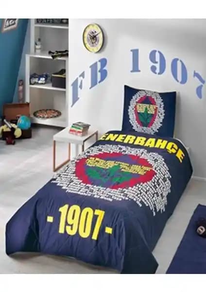 Fenerbahçe Marşlı Logo Tek Kişilik Ranforce Yatak Örtüsü: Kaliteli ve Şık Tasarım