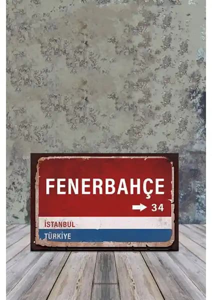 Fenerbahçe Sokağı Temalı Ahşap Poster 20x30 cm Estetik ve Dayanıklı Dekorasyon Ürünü