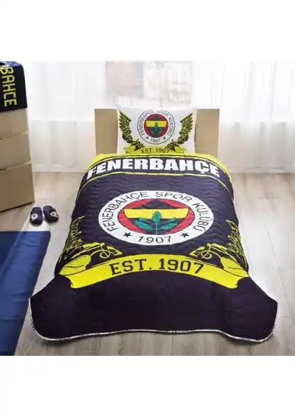 Fenerbahçe Temalı Tek Kişilik Yatak Örtüsü Seti Konfor ve Şıklık Sunar