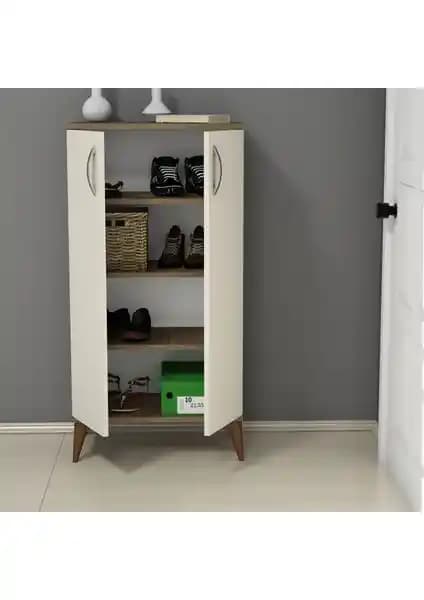 Ferniso Mobilya Kapaklı 4 Bölmeli Ayakkabılık Modern ve Şık Tasarım Özellikleri