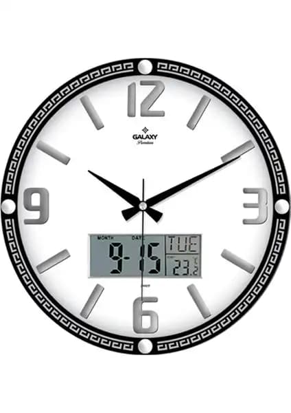 Galaxy Premium Rakamlı Duvar Saati: Modern ve Klasik Tarzda Büyük Dijital Ekranlı Dekoratif Saat