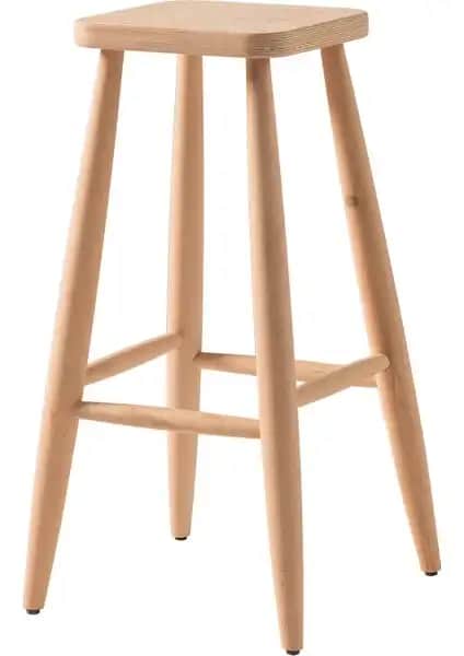 Geppetto Ahşap Yüksek Kare Bar Taburesi: Modern ve Dayanıklı Tasarım Özellikleri