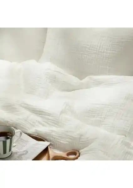 Gine Teks 4 Kat Müslin Yatak Örtüsü ve TV Battaniyesi Doğal ve Sağlıklı Konfor Ürünü