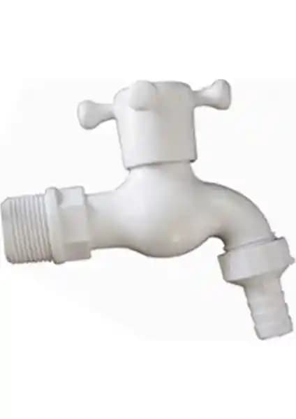 Güçlü Plastik Bahçe Musluğu 1/2 İnç Dayanıklı ve Pratik Bahçe Çeşmesi