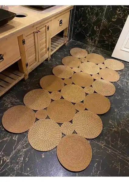 Halımax Milda Jüt Hasırlı El Örgü Kilim: Modern ve Doğal Ev Dekorasyonu İçin Ideal Tercih