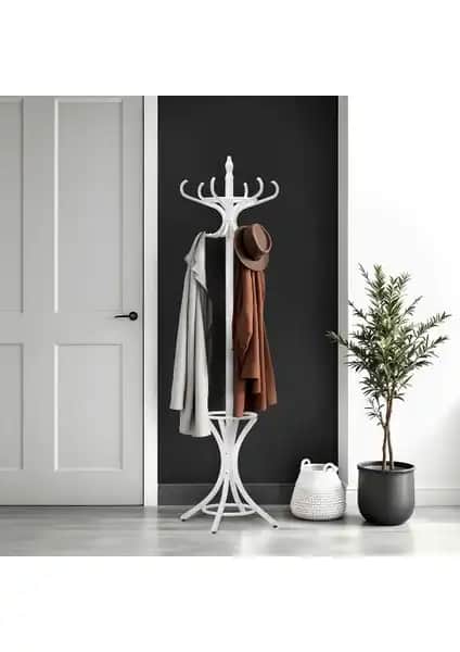 Handy Mate Adore Dorya Klasik 12'li Ahşap Askılık ile Şık ve Fonksiyonel Depolama Çözümü