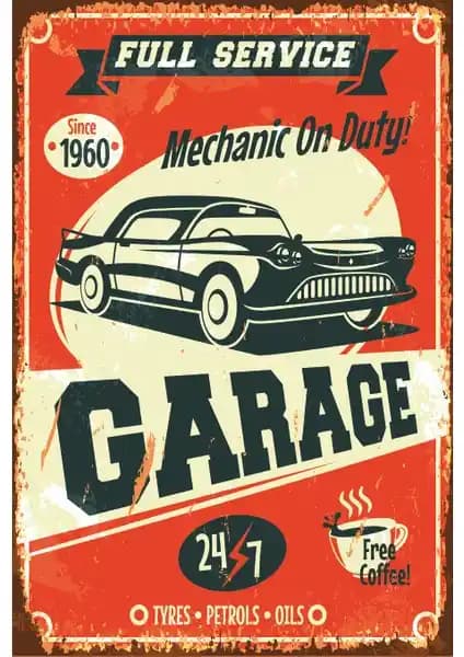 Hayat Poster Klasik Araba Garaj Retro Vintage Ahşap Poster Dekorasyon için Uygun Bir Seçim