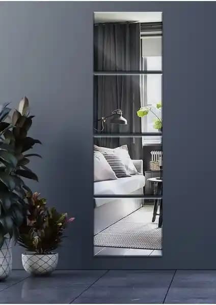 Hediyeler Kapında 4 Parça Kare Aynalar Seti Modern ve Minimalist Dekorasyon İçin Uygun