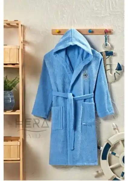 Hera Textile Unisex Pamuklu Çocuk Bornozu Konfor ve Şıklık Sunar