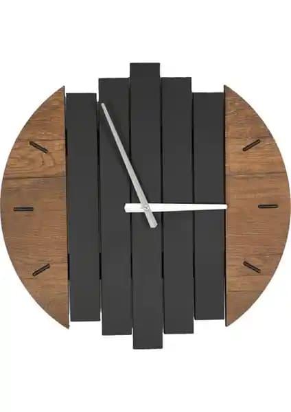 Hobimax Büyük Boy Lüx Ahşap Duvar Saati: Estetik ve Fonksiyonellik Sunan Modern Tasarım
