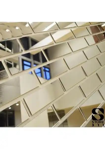 Home Jamin Aynalı Pleksi Tuğla Desenli Duvar Süsü ile Modern ve Şık İç Mekan Dekorasyonu