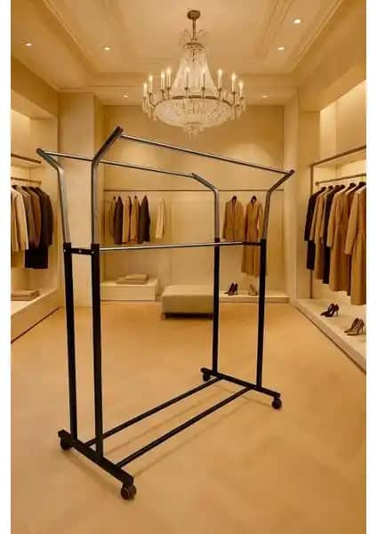 Homebella Paslanmaz Metal Elbise Askılığı Endüstriyel Tasarım ve Dayanıklılık Özellikleri