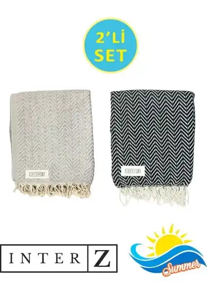 Inter Z 2'li Peştemal Plaj Havlusu Seti Geniş Boyutları ve Çok Yönlülüğüyle Öne Çıkar