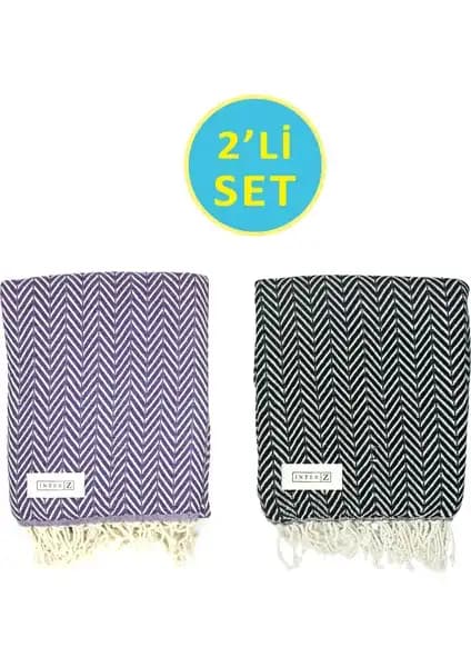 INTER Z 2'li Peştemal Plaj Havlusu Seti Yüksek Kalite ve Çok Yönlü Kullanım İmkanı Sunar