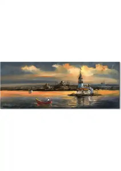 İstanbul Kız Kulesi Temalı Kanvas Tablo ile Mekanlarınıza Şehir Atmosferi Katın