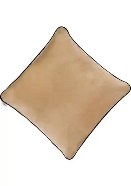 Ju Yaratıcı Tasarım Biyeli Kırlent Kılıfı Açık Kahve Şık ve Dayanıklı Ev Dekorasyonu Ürünü