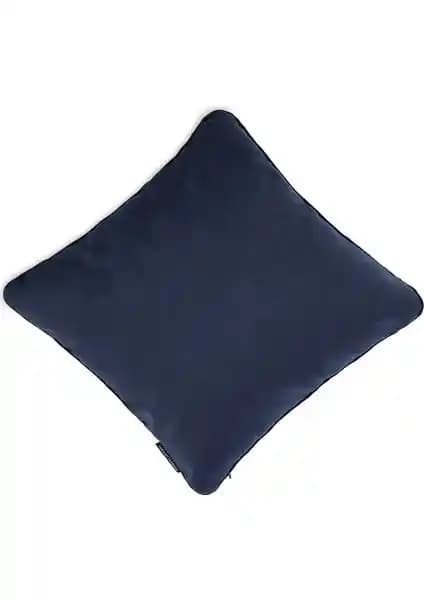 Ju Yaratıcı Tasarım Biyeli Lacivert Kırlent Yastık Kılıfı 44x44 cm Modern ve Estetik Dekorasyon Ürünü