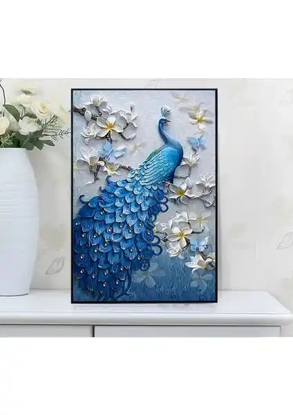 Kalavika 5D Elmas Boyama Tavuskuşu Seti Yaratıcı Sanat ve Dekorasyon İçin