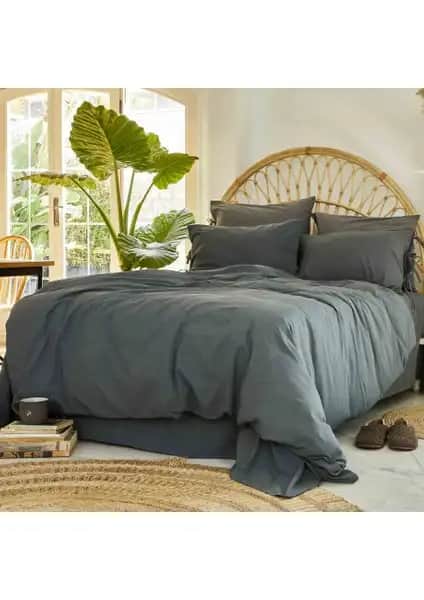 Karaca Home 4 Element Koyu Gri %100 Pamuk Çift Kişilik Nevresim Takımı Detayları