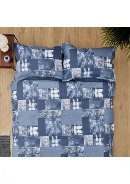 Karaca Home Denim Patch Tek Kişilik Nevresim Takımı Mavi Desenli ve Konforlu Tasarım