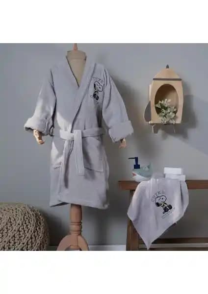 Karaca Home Peanuts Çocuk Bornozları 6-8 Yaş İçin Şık ve Rahat Tasarım