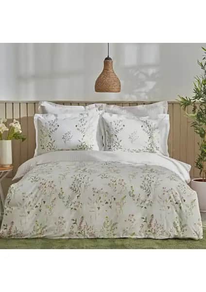 Karaca Home Sera %100 Pamuk Çift Kişilik Nevresim Takımı Yeşil Modern Tasarım ve Konfor