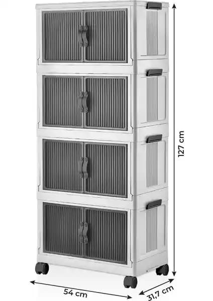 Kavi Entegre Plastik Katlanabilir Modüler Dolap: Çok Yönlü ve Modern Depolama Çözümü