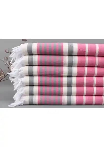 Kayra Export Pembe-Koyu Gri Toptan Havlu: Çok Amaçlı, Yüksek Emicilikli ve Şık Tasarım