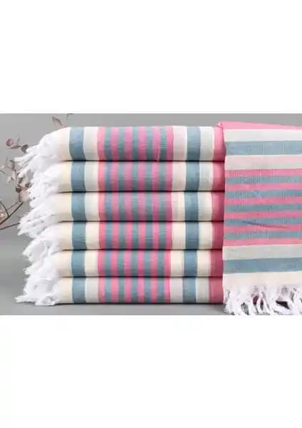 Kayra Pembe-Lacivert Peştemal: Çok Yönlü Kullanım ve Estetik Özellikler Sunan Ürün