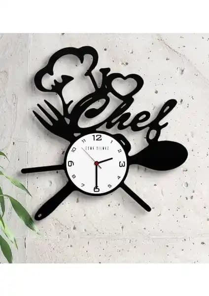 Kişiye Özel Ahşap Mutfak Duvar Saati Antik Eser Temasıyla Dekorasyonunuza Şıklık Katın