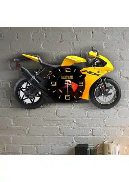 Kişiye Özel Motorsiklet Temalı Ahşap Duvar Saati Dekorasyon ve Hediye Seçenekleri