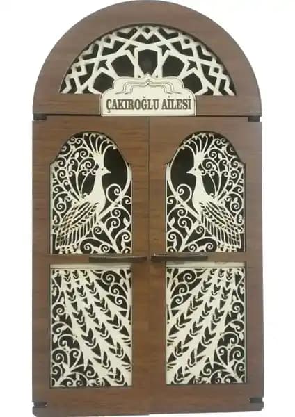 Kişiye Özel Tavus Kuşu Motifli Dekoratif Duvar Askısı Ev ve Ofis İçin