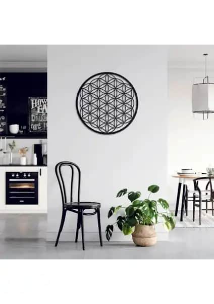 Kutsal Geometrili Ahşap Yaşam Çiçeği Dekoratif Tablo Karakoç Eğitim Araçları