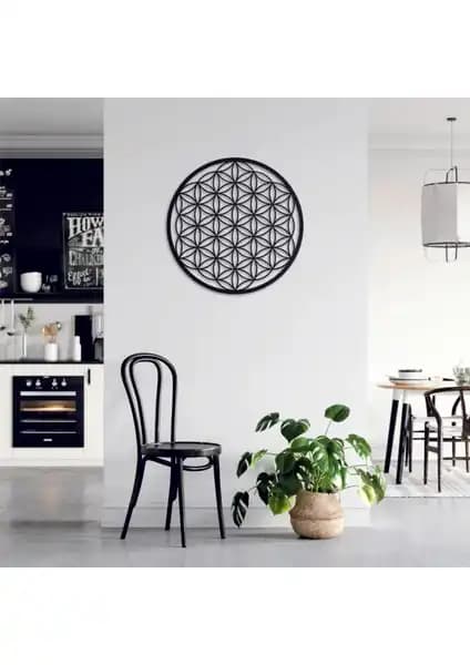 Kutsal Geometrili Ahşap Yaşam Çiçeği Dekoratif Tablo Karakoç Eğitim Araçları