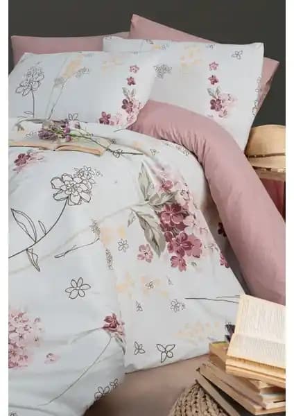 Lastikli Çarşaflı Tek Kişilik Nevresim Takımı Viola Yatak Odası Dekorasyonu İçin Modern Tasarım