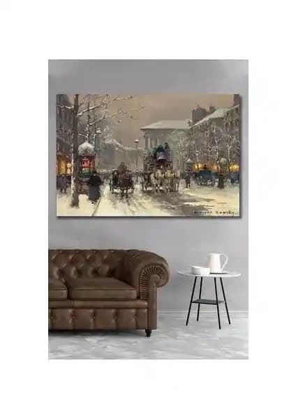 Londra ve Kış Temalı Kanvas Duvar Tablo: Modern Dekorasyon İçin Şık ve Dayanıklı Seçenekler
