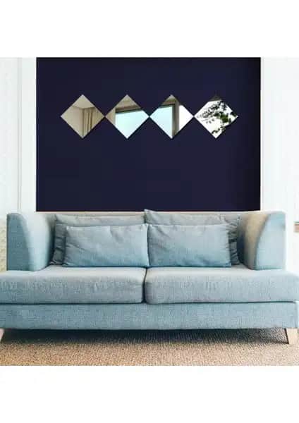 Lyn Home Kare 4 Parçalı 25X25 Ayna: Modern ve Şık Dekoratif Aynalar Seti