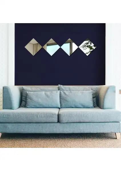 Lyn Home Kare 4 Parçalı 25X25 Ayna: Modern ve Şık Dekoratif Aynalar Seti