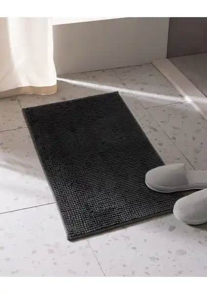 Madame Coco Conques Banyo Paspas Antrasit 50x80 cm Şık ve Dayanıklı Banyo Aksesuarı