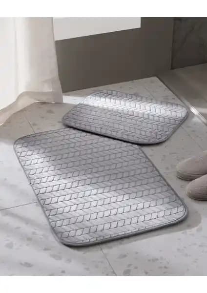 Madame Coco Norris Banyo Paspası Açık Gri Modern Tasarım ve Dayanıklılık Özellikleriyle