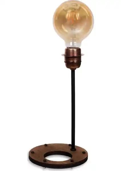 Madamvila Copper Küçük Boy Rustik Masa Lambası Abajur Modern ve Dayanıklı Tasarım