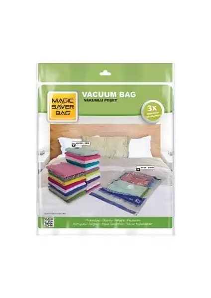 Magic Saver Bag Büyük Boy Vakumlu Hurç ile Ev ve Seyahatlerde Alan Tasarrufu Sağlayın