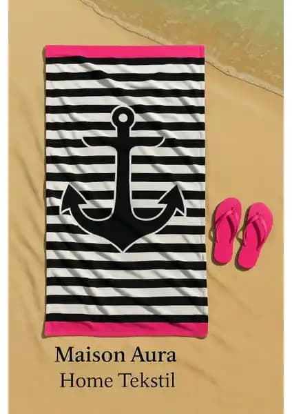 Maison Aura Plaj Havlusu Modern Tasarım ve Çevre Dostu Malzemelerle Yazın Şıklığını Yansıtıyor