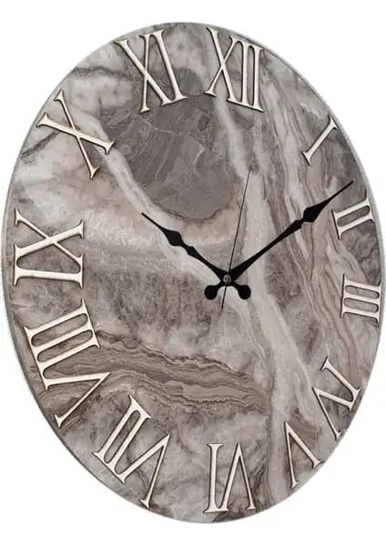 Markakanvas Mermer Desenli Duvar Saati: Şık ve Fonksiyonel Dekoratif Tasarım