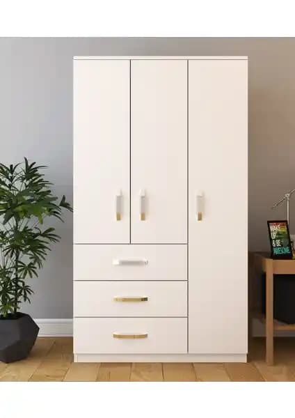 Metalia Ece Lüx 3 Kapı 3 Çekmeceli Gardrop: Şık ve Fonksiyonel Depolama Çözümü