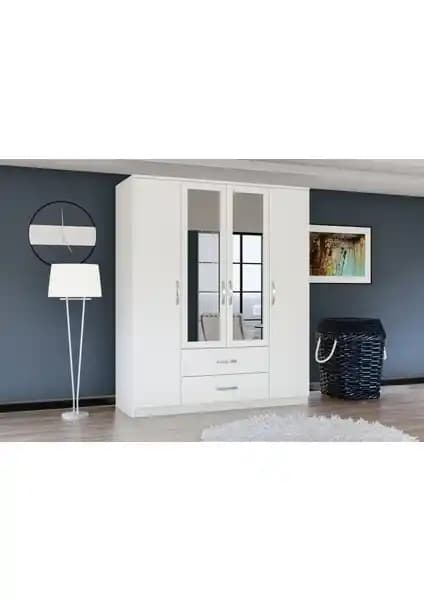 Metalia Gm 035 Esil Çift Kapılı Aynalı Gardrop Geniş İç Hacmi ve Şık Tasarımıyla