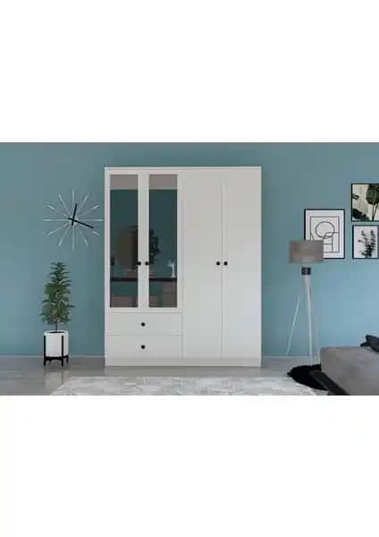 Metalia Gm 079 Novado Aynalı Düğme Kulplu 4 Kapı 2 Çekmeceli Gardırop Özellikleri ve Kullanıcı Yorumları
