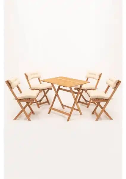 Meya Dekor 4+1 Minderli Balkon ve Bahçe Seti: Dayanıklı ve Estetik Dış Mekan Mobilyası